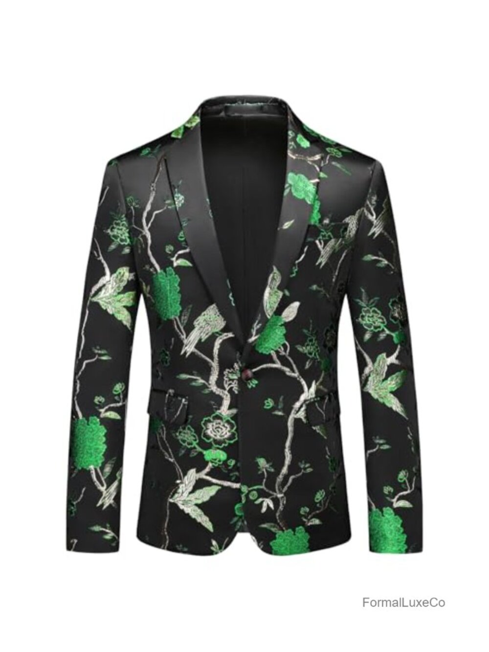 Men's Floral Slim Fit Blazer Party Wedding Casual Sport Coat